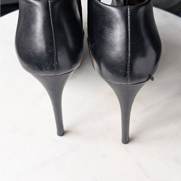 Salvatore Ferragamo Black Ankle Boots with Gold Detail - Picture 3 of 6